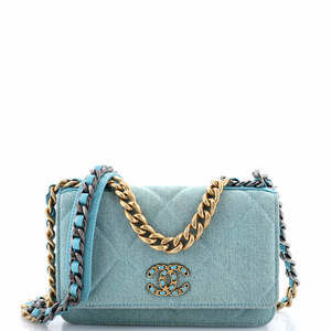 Chanel 19 Wallet on Chain Quilted Denim